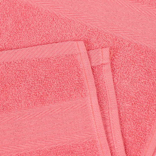 Полотенце кухонное махровое, 35х60 см, Вышневолоцкий текстиль, Жаккардовый бордюр, темно-розовое, Россия, Ж1-3560.120.375