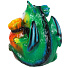 Копилка гипс, Дракон с мешком, 18х23 см, зеленая, 404/1 - фото 3