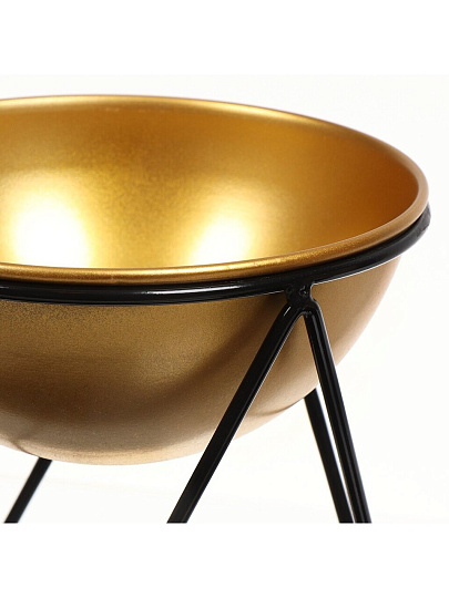 Украшение декоративное 16.5х16.5х18.5 см, металл, кашпо, ваза, подсвечник, Y4-5220