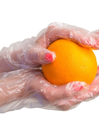 Перчатки полиэтилен, одноразовые, 100 шт, комплект 50 пар, размер L, большой, 12 микрон