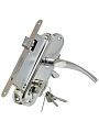 Замок врезной Омега, ЗВ4-55.23, БП-00016657, ручка в комплекте, цилиндровый, хром