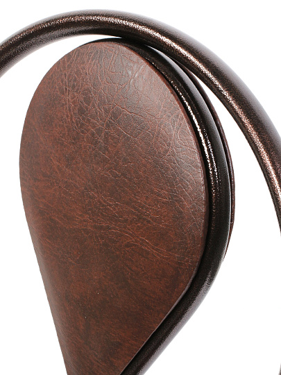 Стул 380х380х450 мм, полимер кожа, шоколад на коричневый, сиденье круглое, на металлических ножках, Венский К