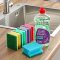 Набор для уборки Softi Clean, 500 мл, средство для мытья посуды + губки для посуды 5 шт - фото 4