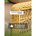 Мебель садовая соломенная, стол, 110х57х46 см, 2 кресла, 1 диван, подушка, 150 кг, 190х85х86 см, SYH1909W - фото 19