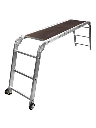 Подмости 1 секция, 6 ступеней, алюминий, 4.1 м, 150 кг, Alumet, SMS 363