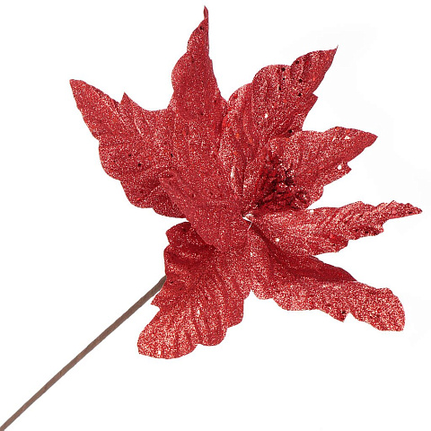 Цветок искусственный декоративный Пуансетия, 50 см, красный, Y3-1505