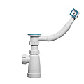 Сифон для мойки, 650 мм, 1 1/2&amp;quot;, с переливом, 40 мм, ИНКОПЛАСТ, BS2200