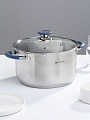 Кастрюля нержавеющая сталь, 6.5 л, крышка стекло, Daniks, Сиена, SD-A93-24, индукция - фото 8