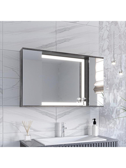 Зеркало-шкаф с LED-подсветкое, Toppus, Бетон Арья, 2911.016