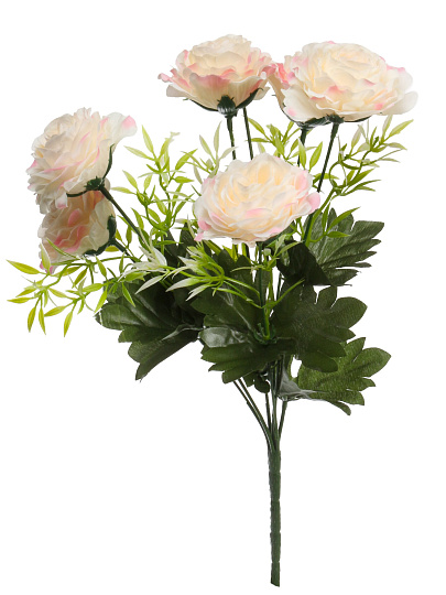 Цветок искусственный пасхальный, Роза пионовидная, 7 головок, 50 см, в ассортименте, F49-181