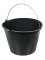 Ведро пластик, 20 л, черное, строительное, со сливом, антиударное, вс20а - фото 2