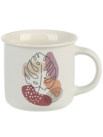 Кружка фарфор, 390 мл, Floristry, 17100013-3, белая