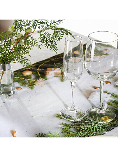 Дорожка для стола 45х180 см, 100% хлопок, 200 г/м2, Праздничный стол Еловые ветви, AI-1504047