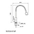 Смеситель для кухни, РМС, гибкий излив, с картриджем, нержавеющая сталь, SUS124-016F - фото 6