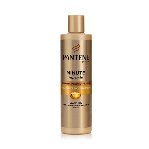 Шампунь Pantene Pro-V, Minute Miracle Интенсивное восстановление, для сухих и поврежденных волос, 270 мл