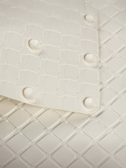 Коврик для ванной, антискользящий, 0.38х0.69 м, ПВХ, белый, Вилина, 6979, мозаика