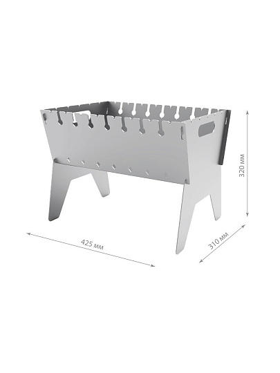 Мангал 310х425х320 мм, 2 мм, разборный, сталь, Nika, МНГ2