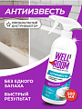 Чистящее средство для ванной, спрей-пена, Wellroom, Антиизвесть, гель, 500 мл