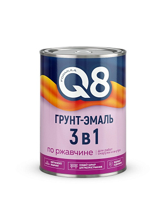 Грунт-эмаль Formula Q8, по ржавчине, алкидная, красно-коричневая, 0.8 кг