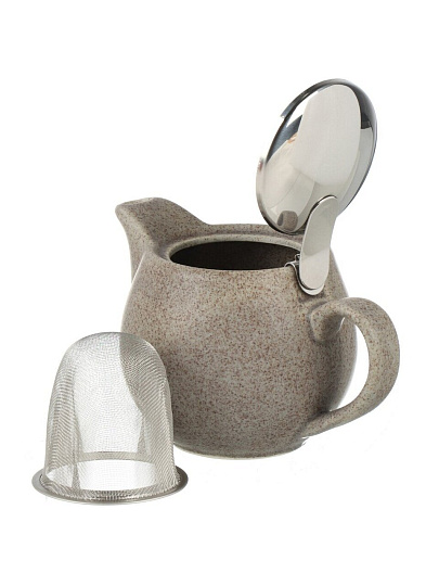 Чайник заварочный керамика, 350 мл, с ситечком, Elrington, Феличита, 109-06108, коричневый