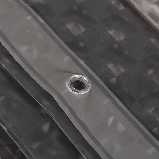 Штора для ванн 180х200 см, полиэстер, Swensa, ЕВА CUBE, серая, SWC-60-04