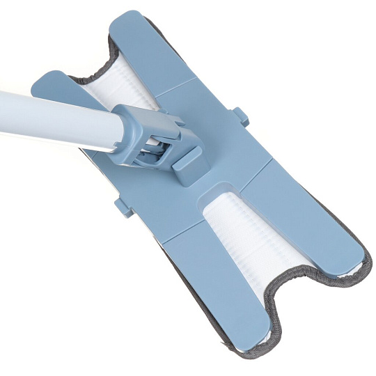 Набор для уборки ведро с отжимом, плоская швабра, серо-голубой, Bossclean, SR-T7