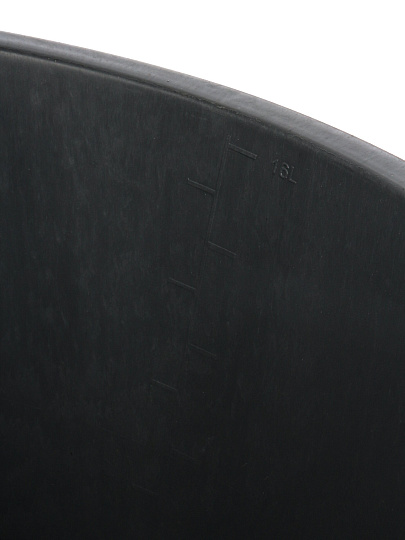 Ведро пластик, 16 л, черное, строительное, со сливом, антиударное, вс16а