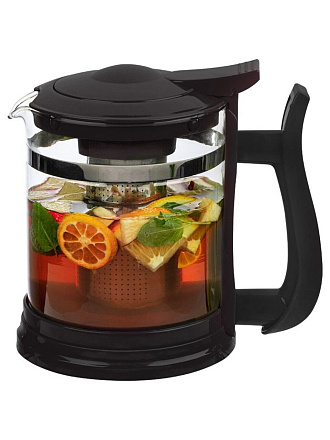 Чайник заварочный стекло, 1.6 л, Mallony, Fabriano, 910130, черный