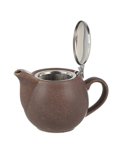 Чайник заварочный керамика, 350 мл, с ситечком, Elrington, Феличита, 109-06107, шоколадный