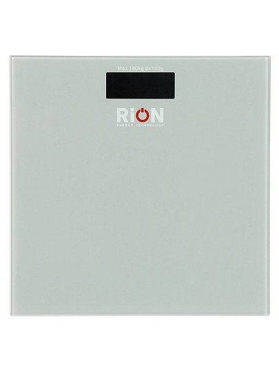 Весы напольные электронные, Rion, BB-501-1, стекло, до 180 кг, LCD-дисплей, белые