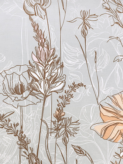 Постельное белье 2-спальное, простыня 160х200 см, 2 наволочки 70х70 см, пододеяльник 175х215 см, простыня на резинке, Bravo, поплин, Bravo Ликорис, Ликорис