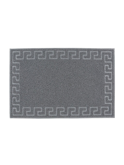 Коврик придверный, 60х90 см, прямоугольный, резина, серый, Spongy Меандр, Sunstep, 38-321