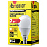 Лампа светодиодная E27, 5 Вт, 40 Вт, шар, 2700 К, свет теплый белый, Navigator - фото 2