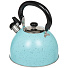 Чайник нержавеющая сталь, 3 л, со свистком, матовый, ручка с силиконовым покрытием, Daniks, голубой, M-009B - фото 3