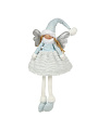 Фигурка декоративная текстиль, Феечка, 22х16х60 см, с подвеской, 2хААА, голубая, Y4-9514