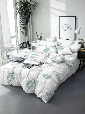 Постельное белье 2-спальное, простыня 215х220 см, 2 наволочки 50х70 см, пододеяльник 175х215 см, Bravo, поплин, Диса 4750-1