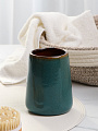 Стакан для зубных щеток, 9х9х11.3 см, керамика, малахит глянцевый, Y4-9875 - фото 2