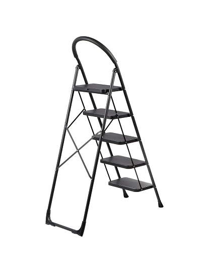 Стремянка 1 секция, 5 ступеней, металл, 1.79 м, 150 кг, E080003