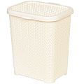 Контейнер для порошка 6 л, кремовый, Dunya Plastik, Вязаный узор, 5325