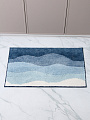 Коврик для ванной, 0.48х0.78 м, полиэстер, синий, Silvano, Волна, Y4-11468 - фото 2