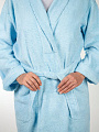 Халат женский, махровый, 100% хлопок, светло-голубой, XL-XXL, 52-54, Silvano - фото 6