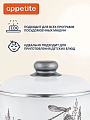 Кастрюля эмалированная сталь, 5.5 л, крышка сталь, цилиндрическая, Appetite, Flora-2, 1RD221M, индукция - фото 6