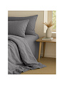 Постельное белье 2-спальное, простыня 240х260 см, 2 наволочки 50х70 см, пододеяльник 180х220 см, Silvano, вареный хлопок, Графит - фото 2