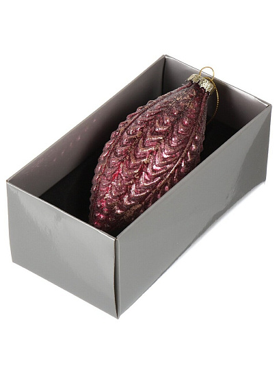 Елочное украшение Веретено Сиреневый туман, сиреневое, 16х3 см, стекло, XF24-SC005