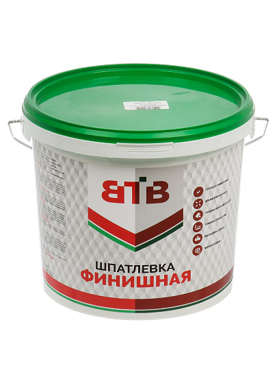 Шпатлевка ВТВ, финишная, для внутренних работ, белая, 8 кг