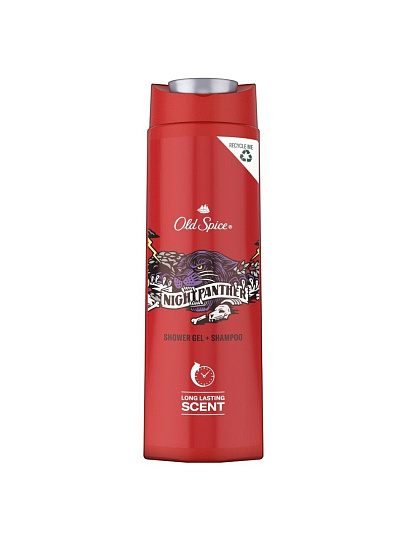 Гель для душа и шампунь Old Spice, Nightpanther 3 в 1, для мужчин, 400 мл
