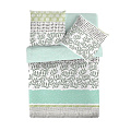 Постельное белье евро, простыня 215х240 см, 2 наволочки 50х70 см, пододеяльник 205х215 см, Для Snoff, поплин, Бергейм 4589/1+4589а/1