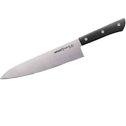 Нож кухонный Samura, Harakiri, шеф-нож, нержавеющая сталь, 20.8 см, рукоятка пластик, SHR-0085B/K