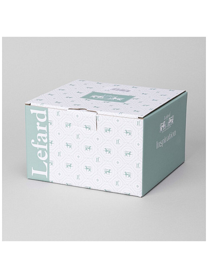 Набор чайный фарфор, 4 предмета, на 2 персоны, 260 мл, Lefard, Inspiration Золотой цветок, 422-123, подарочная упаковка, белый