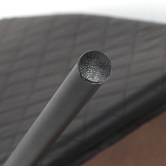 Стул 500х410х1060 мм, черный на черном муар, сиденье квадратное, винилискожа, Модуль, Пекин М